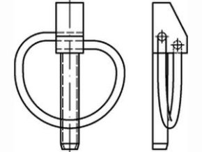 Kolík s krúžkom DIN 11023 - 4,5 x 42 mm