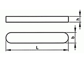 Pero tesné DIN 6885 A 12x8x32 nerez A4