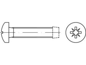 Skrutka závitotvorná pozidriv DIN 7500C M2,5x6 pozink