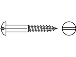 Vrut do dreva polguľ.hl.drážka DIN 96 - 6x40
