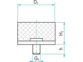 Silentblok typ 4 - 100x40 M16x41