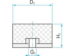 Silentblok typ 5 - 12x10 M5