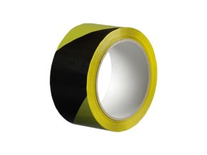 Den Braven Lepicí páska výstražná - 66 m x 50 mm černo-žlutá, levá _B715RL