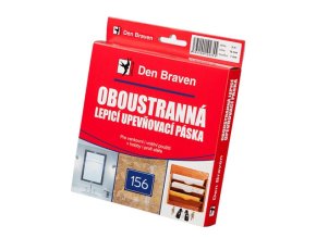 Den Braven Obojstranne lepiaca upevňovacia páska v krabičke - 19 x 1 mm x 5 m biela