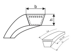 Variátorový remeň 45x20x4500 Li - HL 4580 Lw Rubena
