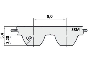 Remeň ozubený 800 S8M 200 optibelt STD