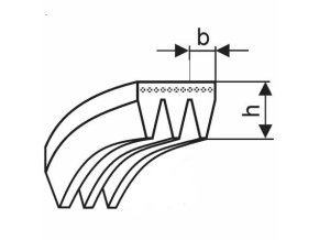 Remeň viacklinový 3 PJ 302 (119-J) ConveyXonic Hutchinson Poly-V