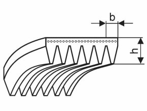 Remeň viacklinový 6 PJ 416 (164-J) ConveyXonic Hutchinson