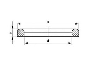 D-krúžok DN 10 NBR 12x20x4,5