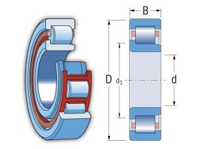 KINEX NJ 314 valčekové ložisko