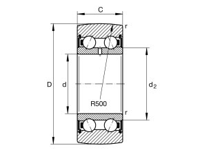 INA LR 50/8-2RSR ložisková kladka