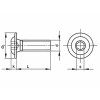 Skrutka s polguľatou hlavou s golierom inbus ISO 7380FL M10x40 oceľ 10.9 bez PÚ