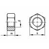 Matica DIN 934 M14 mosadz