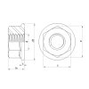 Matica s golierom DIN 6923 M4 nerez A2