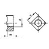 Matica pre privarenie štvorhranná DIN 928 M8