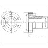 Matica trapézová kruhová prírubová DIN 103 Tr24x5 bronz