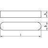 Pero tesné DIN 6885 A 12x8x32 nerez A4