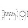 Skrutka samorezná šesťhran DIN 7976C 4,8x19 pozink