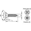 Skrutka samorezná záp.phillips DIN 7982C 4,2x16 pozink
