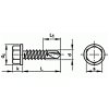Skrutka TEX šesťhranná hlava DIN 7504K 4,2x16 pozink