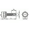 Skrutka TEX šesťhranná hlava DIN 7504K 4,8x80 pozink + podložka