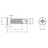 Skrutka TEX zápustná phillips DIN 7504P 4,2x45 pozink