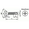 Skrutka TEX zápustná phillips DIN 7504P 6,3x22 pozink
