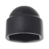 Krytka klobúková pre šesťhran M4 PVC čierna s=7 mm