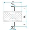Silentblok typ 1 - 10x8 M4x10