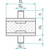 Silentblok typ 1 - 15x30 M5x15