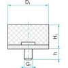 Silentblok typ 4 - 10x6 M4x15