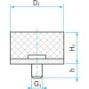 Silentblok typ 4 - 60x20 M12x37