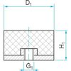 Silentblok typ 5 - 10x10 M4