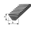 Remeň viacklínový 4 PK 825 (325-K) optibelt RBK