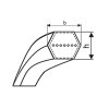Klinový remeň obojstranný HBB 3325 Lw BB 128" Gates HI-Power Dubl-V
