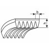 Remeň viacklinový 8 PK 633 (249-K) Hutchinson Poly-V