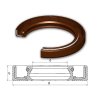 Gufero 28x52x10 FPM-VIA Dichtomatik