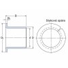 SKF PRMF 404440 púzdro klzné prírubové, zvinutý bronzový pás