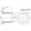 SKF PCMF 202321.5 E púzdro klzné prírubové, oceľ-PTFE/Pb