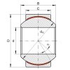 INA GE 16-PW bezúdržbové kĺbové ložisko oceľ / mosadz + PTFE