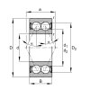 FAG 3206-BD-XL-2HRS-TVH guličkové ložisko s kosouhlým stykom