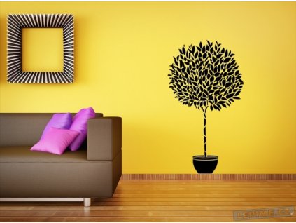 Strom v květináči (Barva 070 - Černá, Velikost 50x85cm)