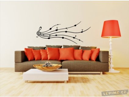 Notová osnova (Barva 070 - Černá, Velikost 100x40cm)