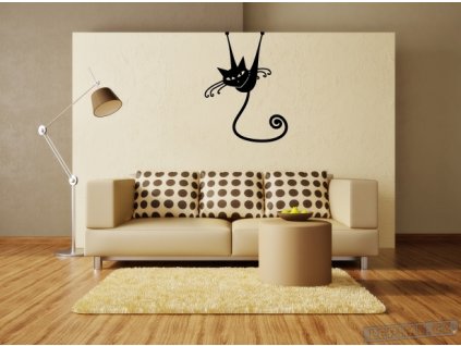 Vyděšený kocour (Barva 070 - Černá, Velikost 75x100cm, Varianta Levá)