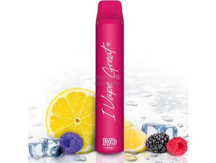 IVG BAR PLUS, Berry limonade ice, 20MG,jednorázová e-cigareta