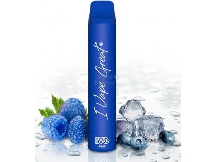 IVG BAR PLUS, Blue raspberry ice, 20MG,jednorázová e-cigareta