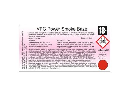 Power Smoke báze 5x10ml s nikotinem