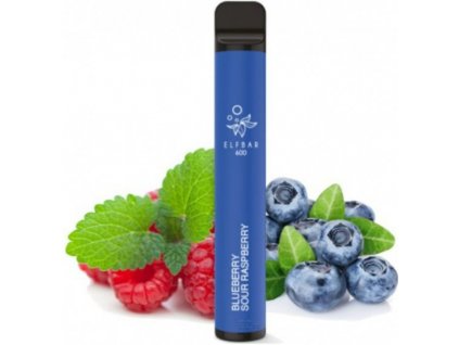 elf bar 600 sk elektronicka cigareta blueberry sour raspberry 20mg