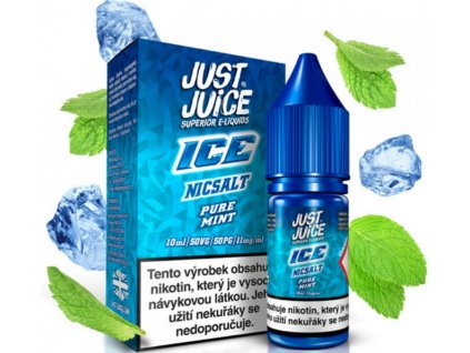 liquid just juice salt ice pure mint 10ml 11mg