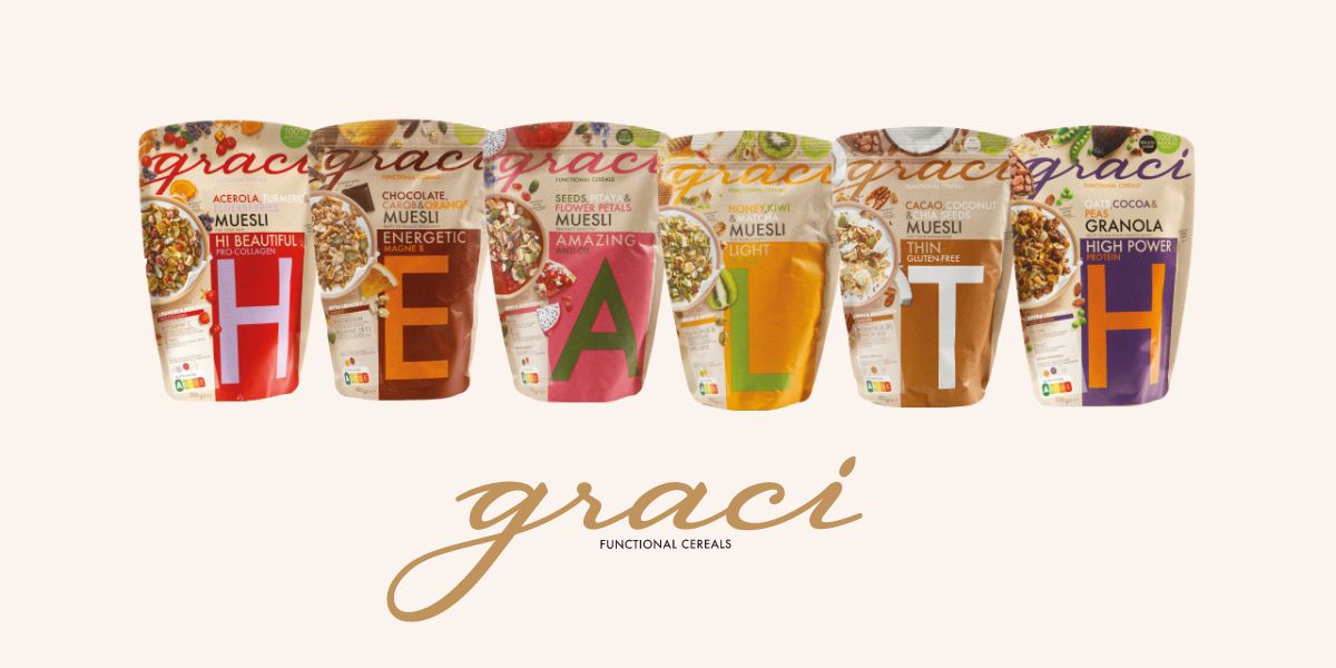 Nová značka Graci: müsli, kaše, rychlé přílohy i praktická jídla na cesty